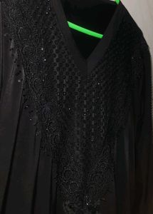 Lycra Black Abaya