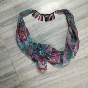 Floral Scarf Necklace