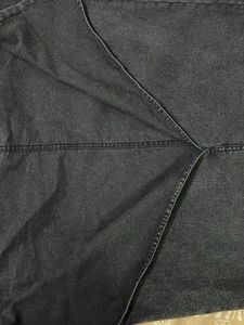 Denim Maxi Skirt with Slit