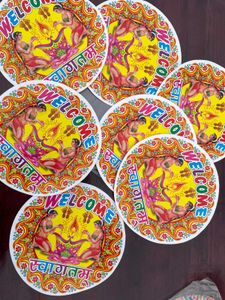 6 Welcome Navratri And Diwali Decoration Stickers
