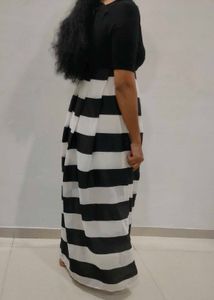 Black &amp; White Striped Dress