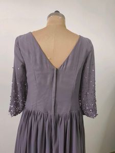 Gray Sequin Gown