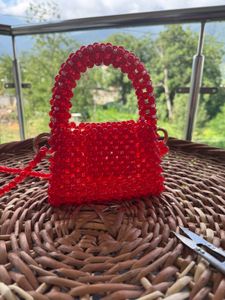 Red Beaded Handbag