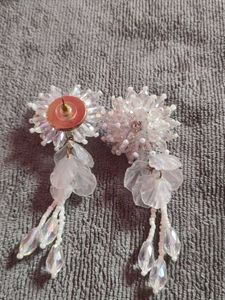 Floral Beaded Statement Earrings
