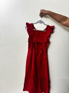 Pink Casual Dress With Back Cutout