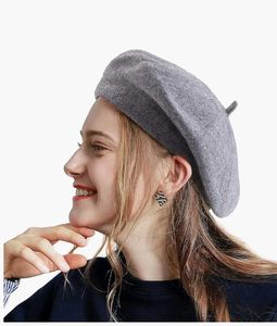 Gray Beret Hat