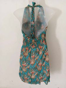 Floral Halter Mini Dress