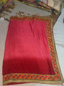 fancy saree with golden work blouse