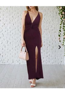 Elegant Plum Maxi Dress