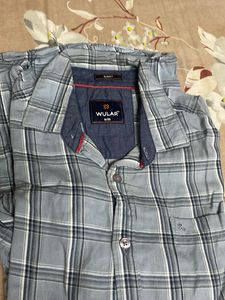 WULAR Slim Fit Plaid Button-Down Shirt