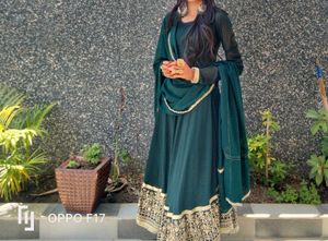 Green Anarkali Dress ✨