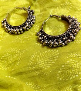 oxidised Hoop Earrings