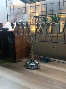 Ner Mitzvah Silver Plated Candle Stand