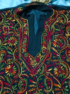 Embroidered Short Chikankari Kurta