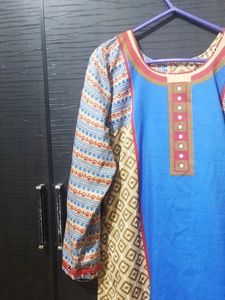 Blue-cream Colour Churidar