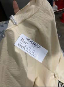 Elegant Beige Ribbed Midi Dress size L