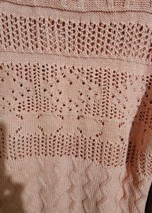 Winter Evenings Coral Knitted Pullover