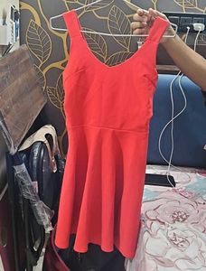 Chic Red Skater Dress