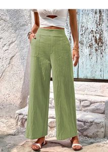 Green Wide Leg Pants