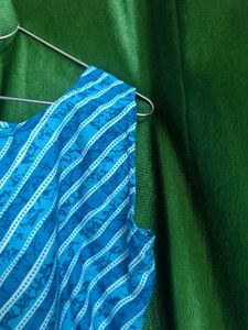 Sleeveless Sky Blue Kurti 👗