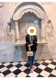 Embroidered Black Tunic Top