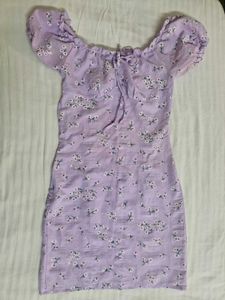 Lilac Floral Mini Dress