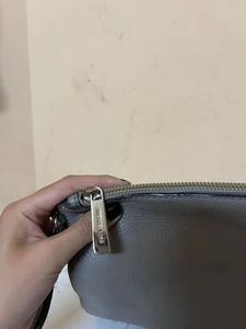Michael Kors Gray Pebbled LeatherWristlet Large