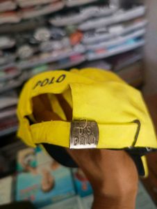 US Polo Buckle Strap, Yellow Cap (Adjustable)