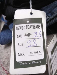 A@25 Size-28 Straight Jeans