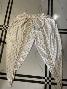 Arowaana White Printed Women Dhoti New Without Tag