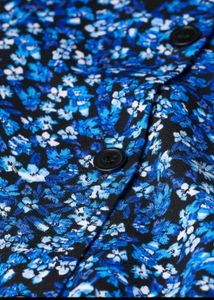 H&amp;M Blue Front Button Dress Size 8