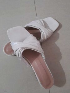 White Heeled Mules