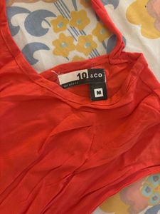 10 &amp; co Coral Casual A-Line Dress