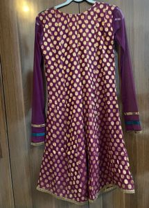Elegant Purplish Magenta Zari Salwar Suit Set