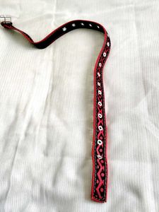 Red &amp; Black Embroidered Belt ❣️