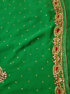 Saree Fully Worked With Blouse