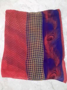 Colorful Patterned Saree Without Blouse