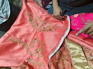 dabka work embroidery lehanga
