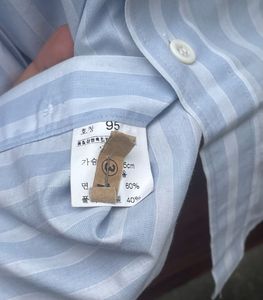 Light Blue And White Striped Korean Shirt
