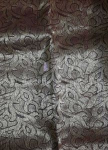 Elegant Gold &amp; Red &amp; Brown Tant Benarasi Sari