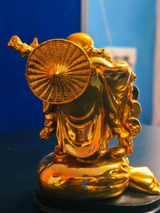 Golden Laughing Buddha Statue
