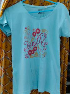 Cyan Colour Tishirt
