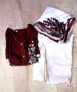 Today Offer Kurti Set With Patiyala And Duppata