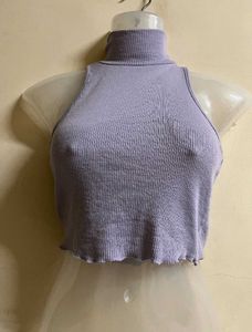 High Neck Crop Top