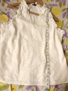 Ruffled White Beautiful Top