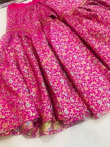Magenta colour Banarasi Garara with heavy Dupatta