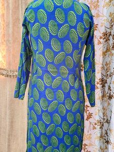 Blue &amp; Green Printed Kurta