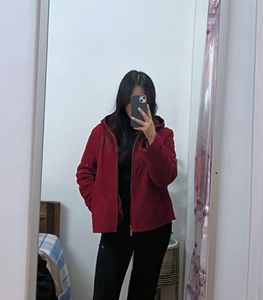 Red Velvet Hoodie Jacket