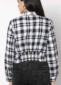 Cropped Plaid Shirt