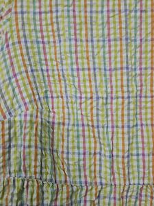 Yellow Plaid A-Line Midi Dress